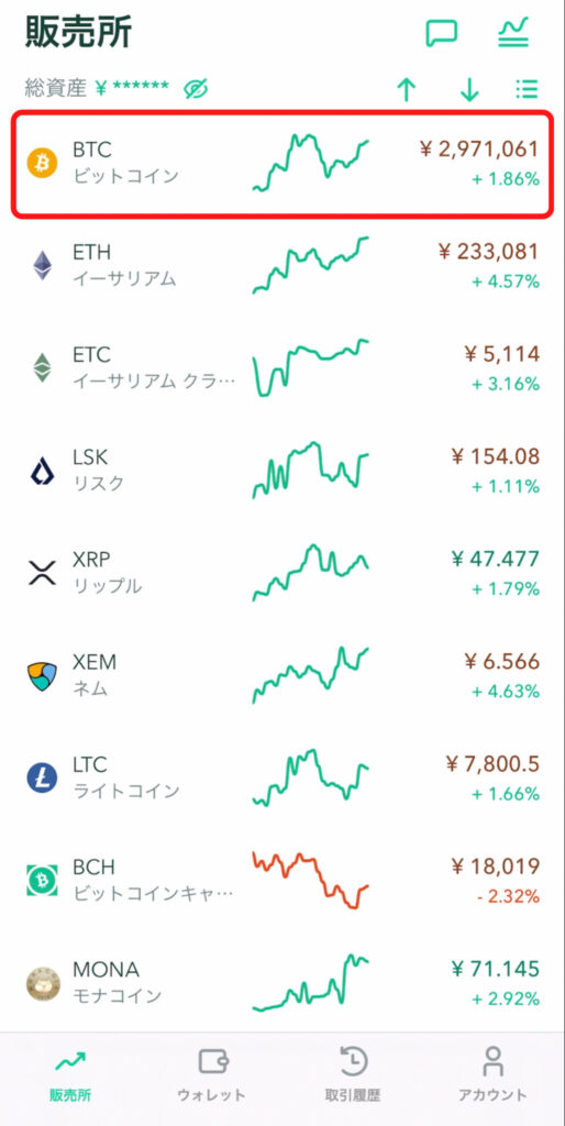 コインチェック購入方法